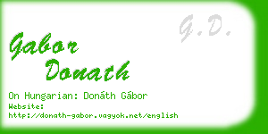 gabor donath business card